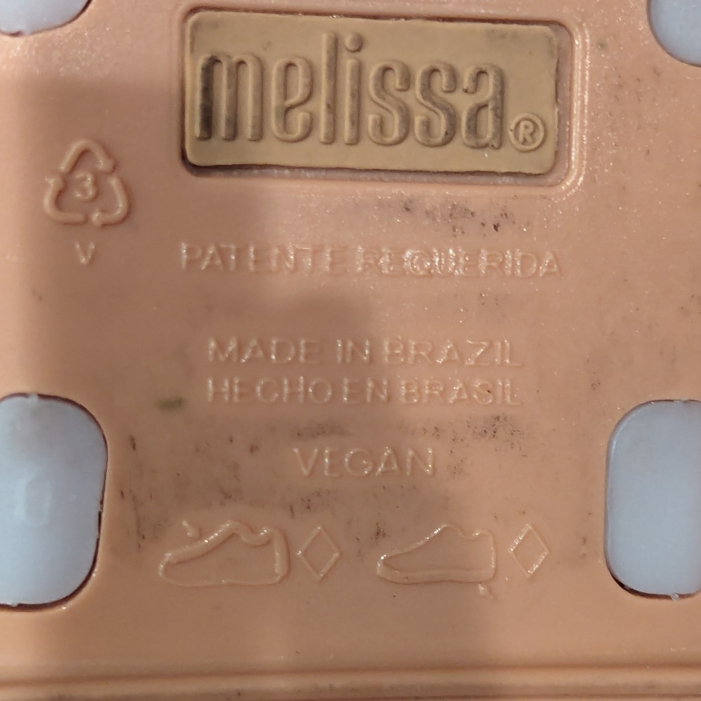 Melissa Essential Chic thong / flip flop sandal, beige, size 10 - Picture 7 of 8